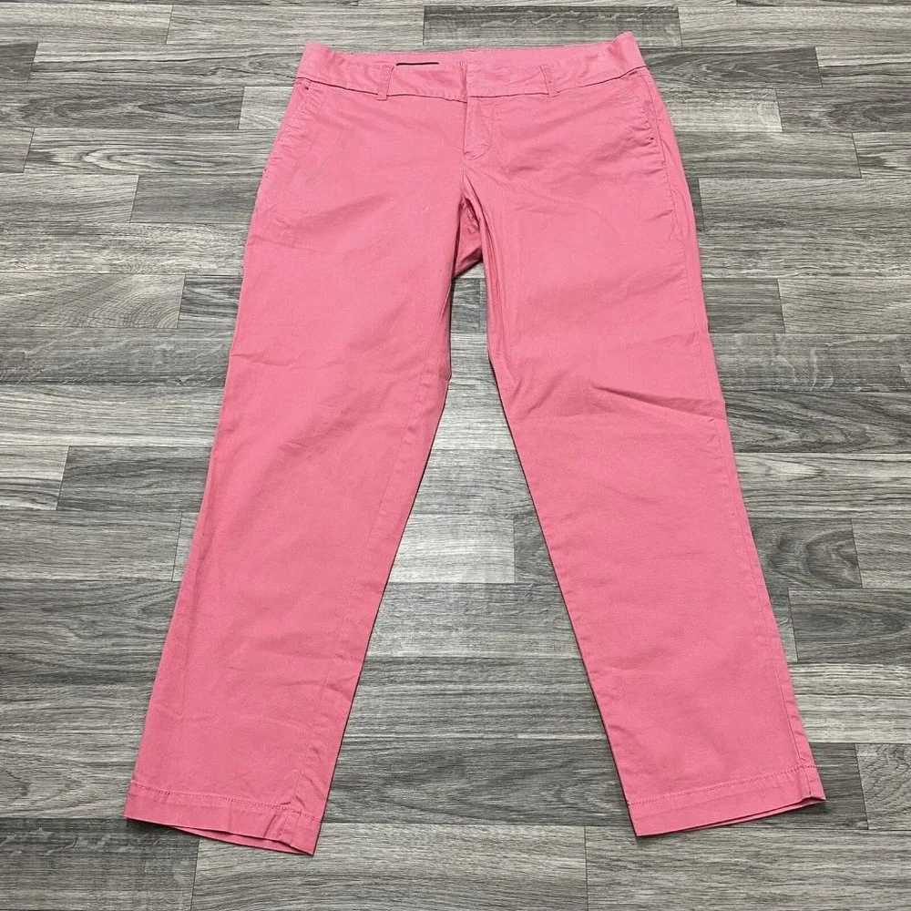 KUT FROM THE KLOTH Taylor Crop Trouser Mid Rise Pink Casual Pants Women's Size 6 - Picture 2 of 14